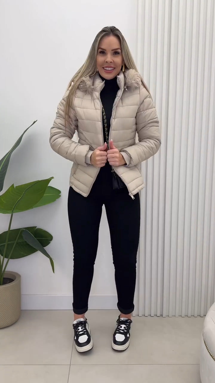 Jaqueta Puffer Pelúcia Snow Luxe
