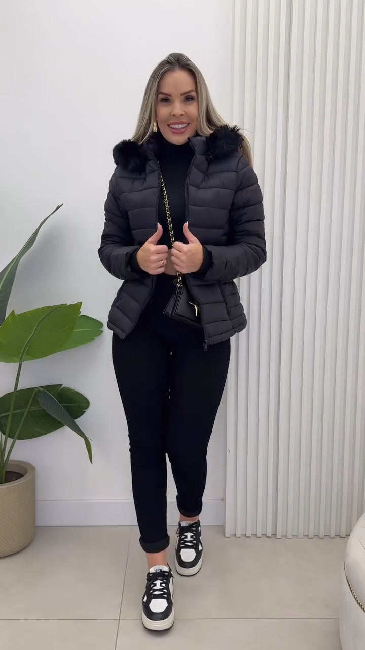 Jaqueta Puffer Pelúcia Snow Luxe