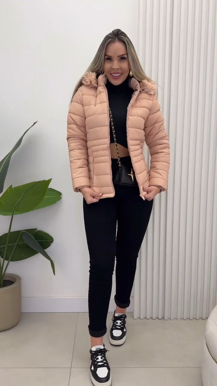 Jaqueta Puffer Pelúcia Snow Luxe