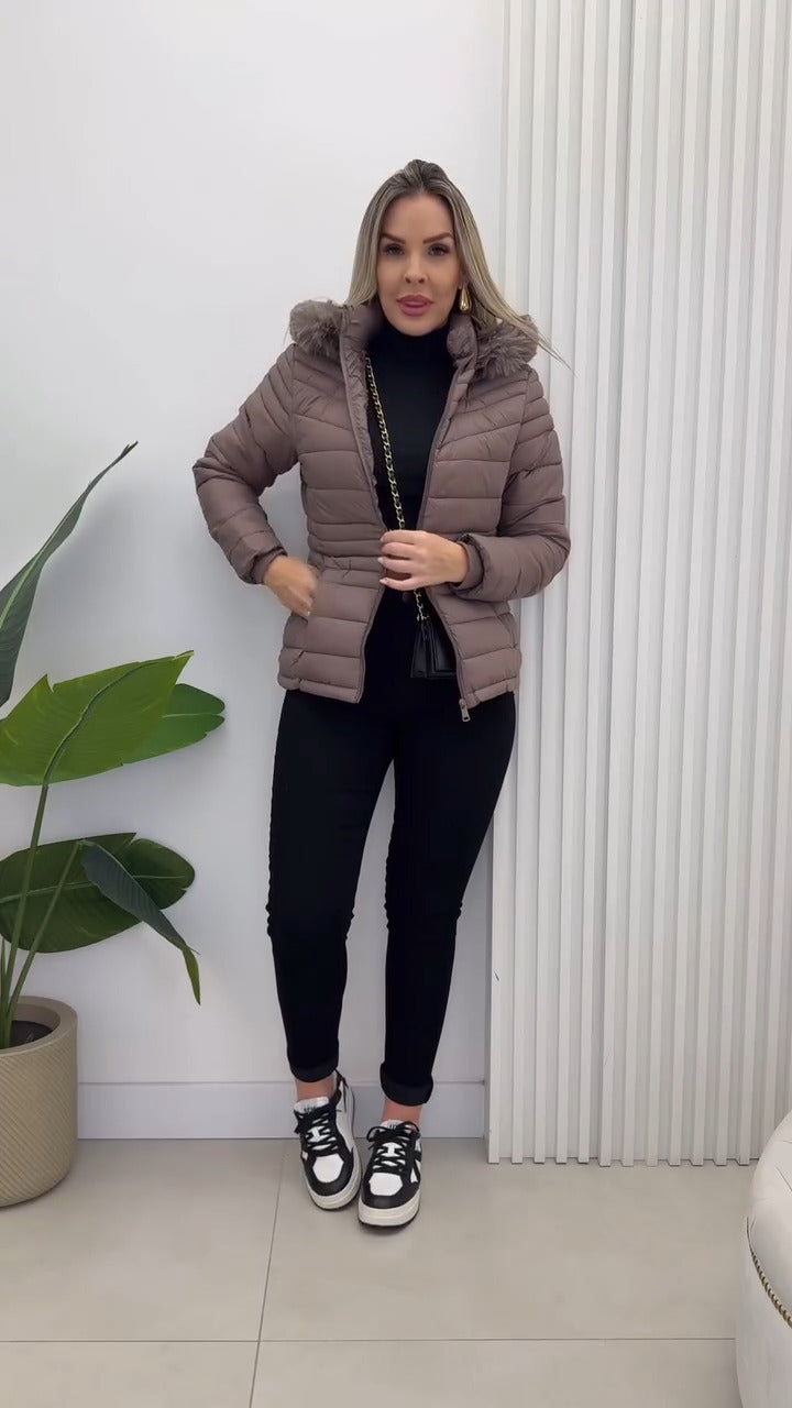 Jaqueta Puffer Pelúcia Snow Luxe
