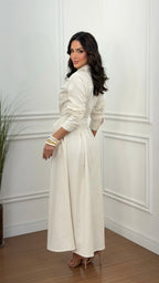 Vestido Linho Giordana Com Cinto