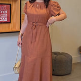Vestido Longo Canela