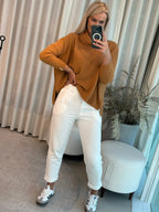 Blusa Biamar Ampla Fio Pluma Gola Alta Mullet