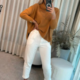Blusa Biamar Ampla Fio Pluma Gola Alta Mullet