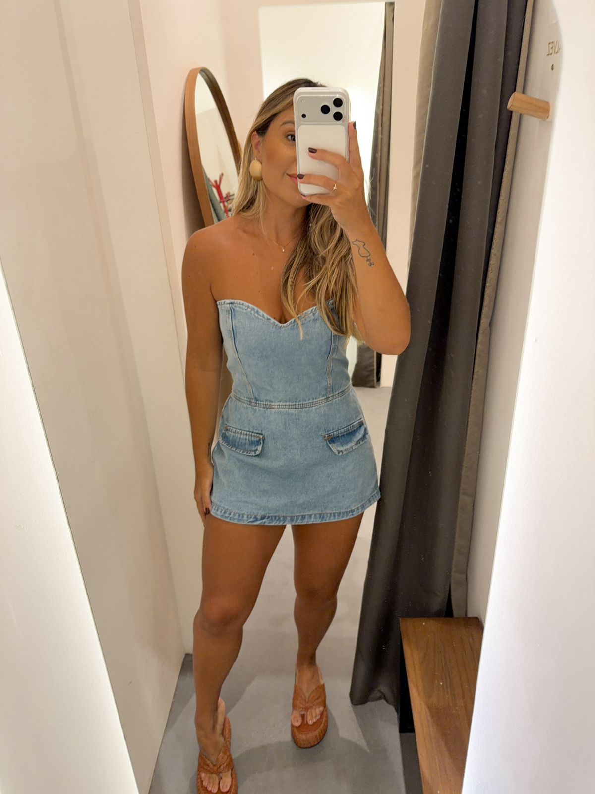 Macaquinho Jeans Synny