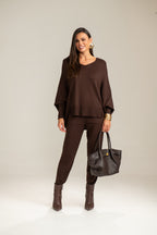 Conjunto Tricot capa e calça Jogger